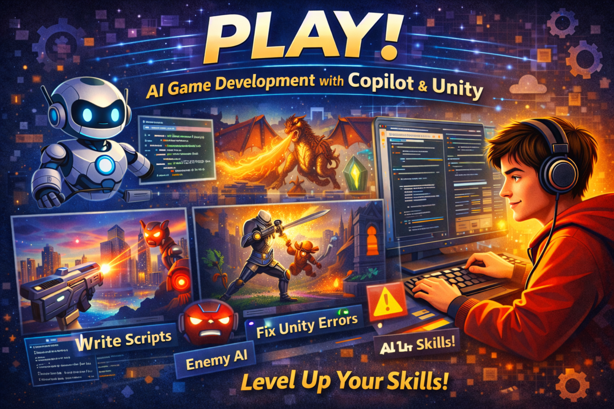 PLAY! — AI Game Development with Copilot & Unity course image